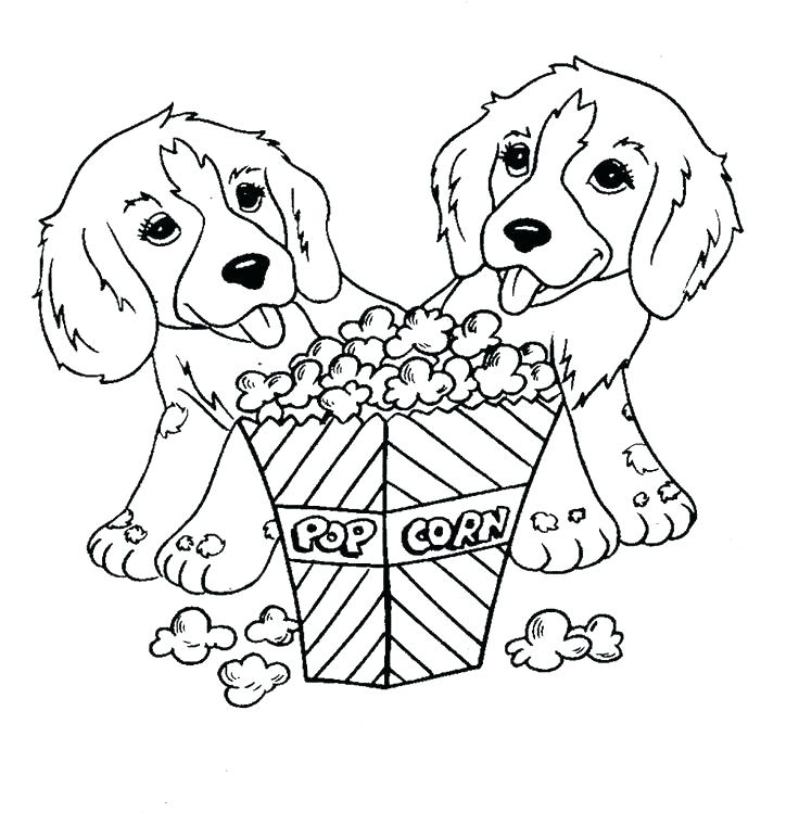 736x760 Marvellous Doggy Coloring Pages Popcorn Coloring Sheet Pictures