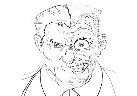 476x333 Two Face Coloring Page Two Face Coloring Pages Batman City Two