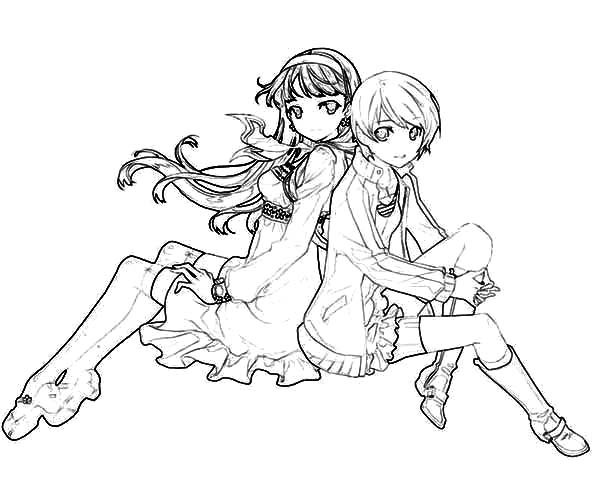 600x500 Chie Satonaka Best Friends Coloring Pages Best Place To Color