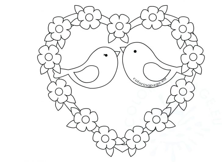 728x533 Happy Valentines Day Hearts Coloring Pages Mothers For Kids Two