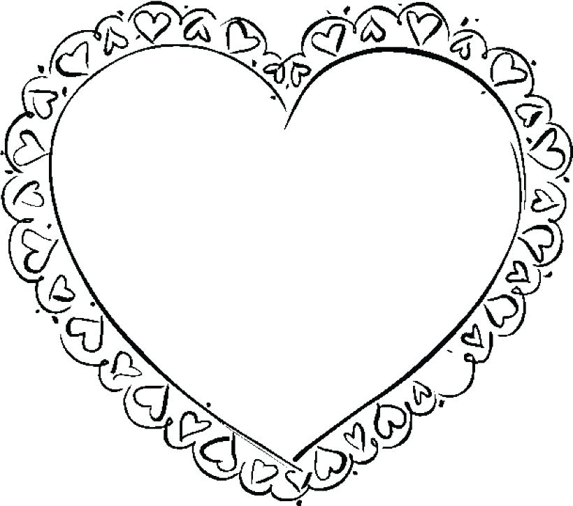 820x724 Heart Picture Coloring Hearts Coloring Pages Hearts Colouring