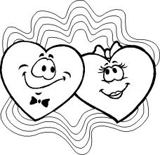 228x221 Two Hearts Coloring Page