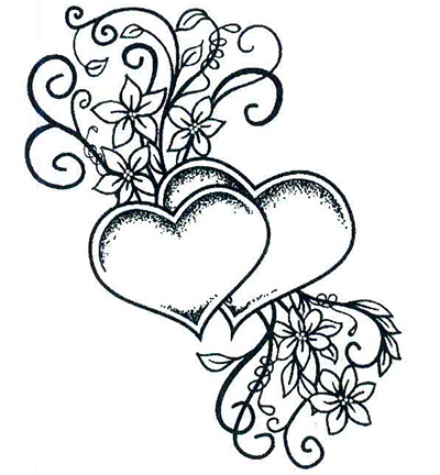 400x432 Cute Entwined Hearts Clipart Httpsklepik Na Strychu Plplp