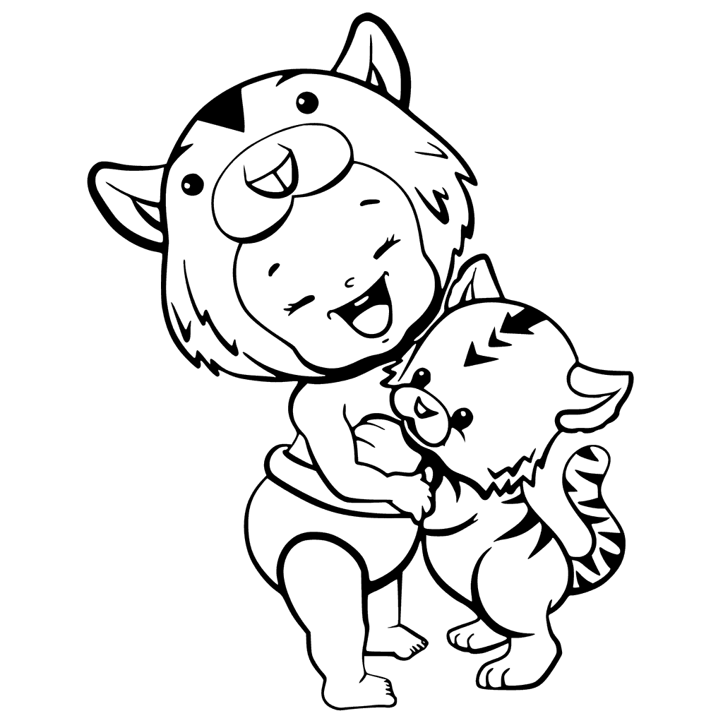 1024x1024 Twozies Coloring Pages Tombo And Tyson Tiger