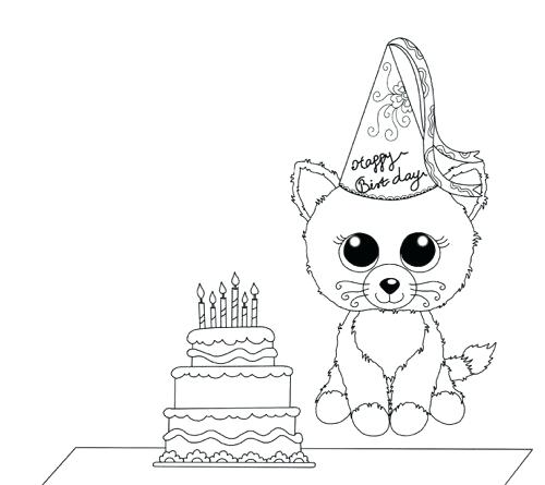 500x445 Beanie Boo Coloring Pages And Beanie Boo Birthday Coloring Page