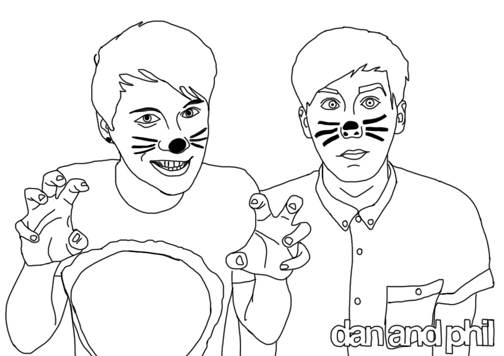 1024x724 Dan And Phil Coloring Pages