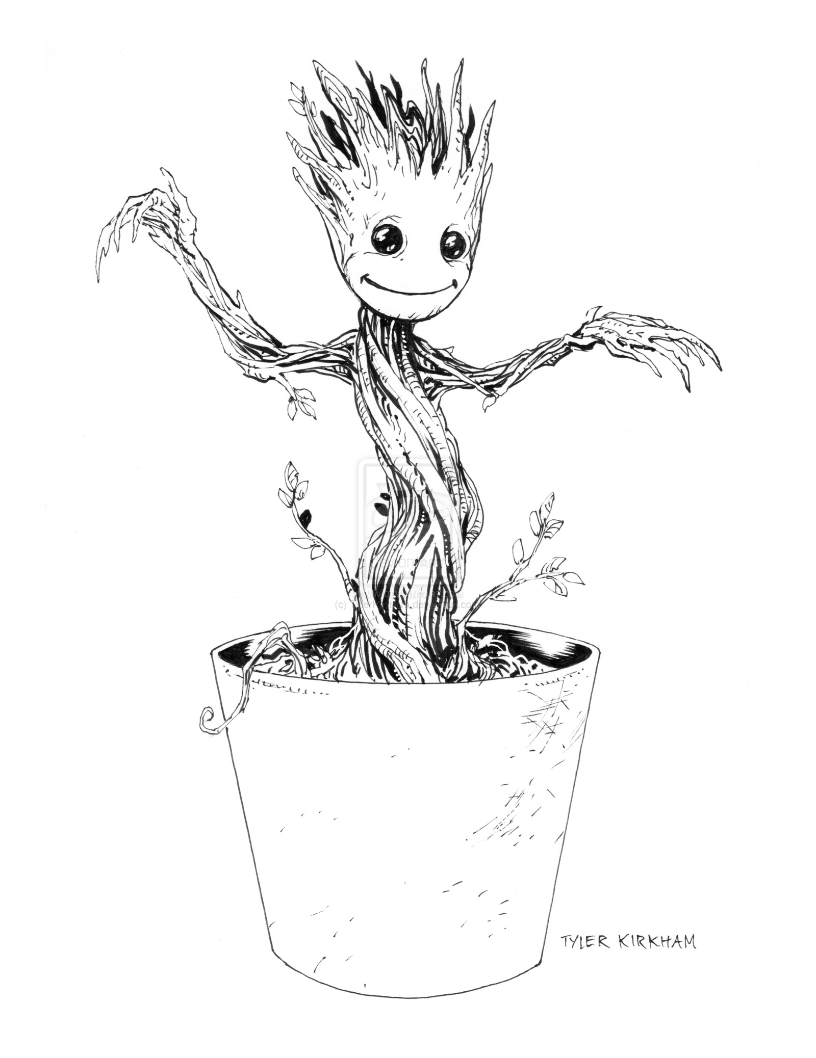 1600x2076 Baby Groot Coloring Page Color Bros