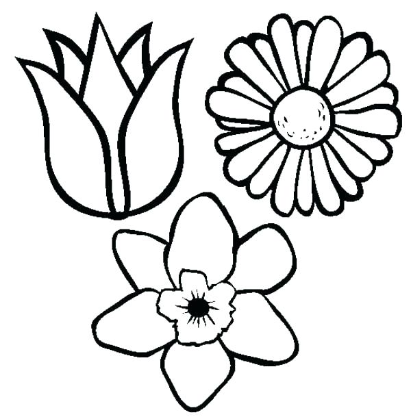 600x612 Coloring Page Of Flower