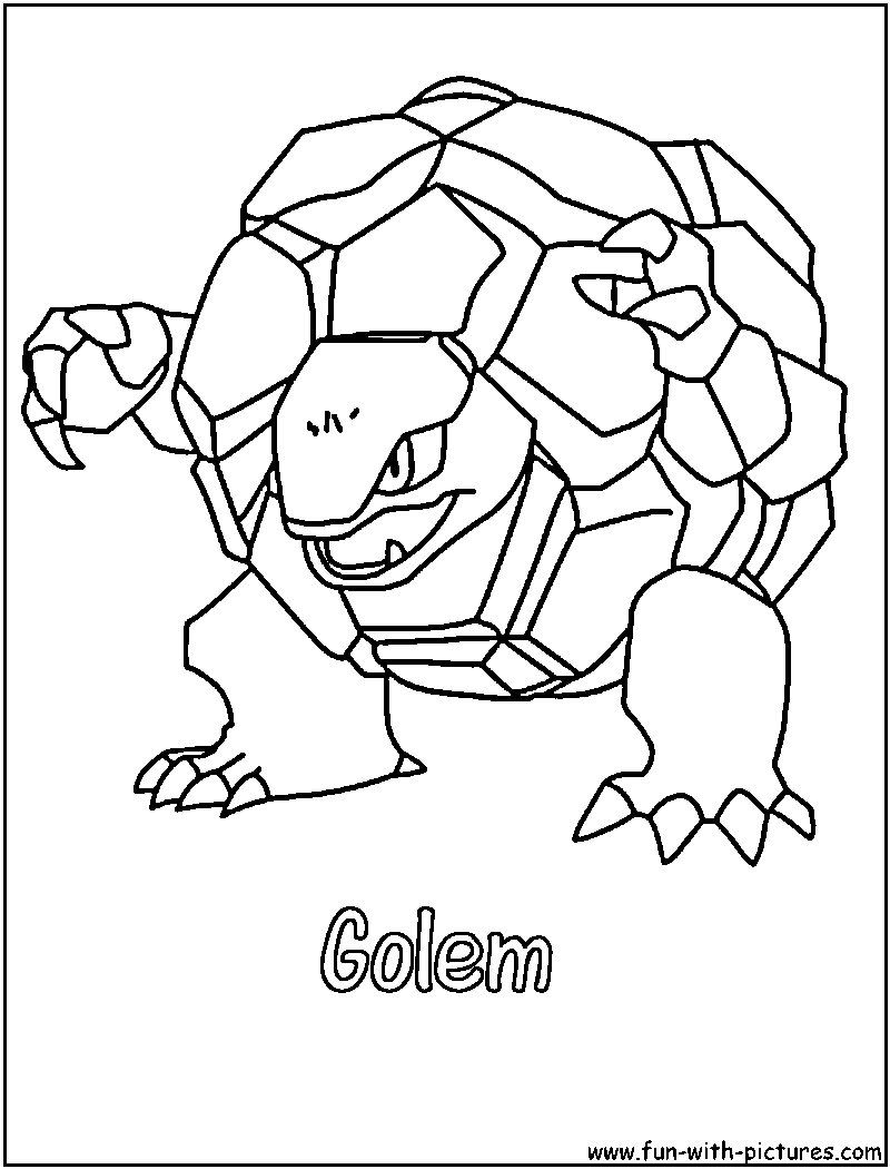 800x1050 Pokemon Rock Coloring Pages Golem Coloring Page