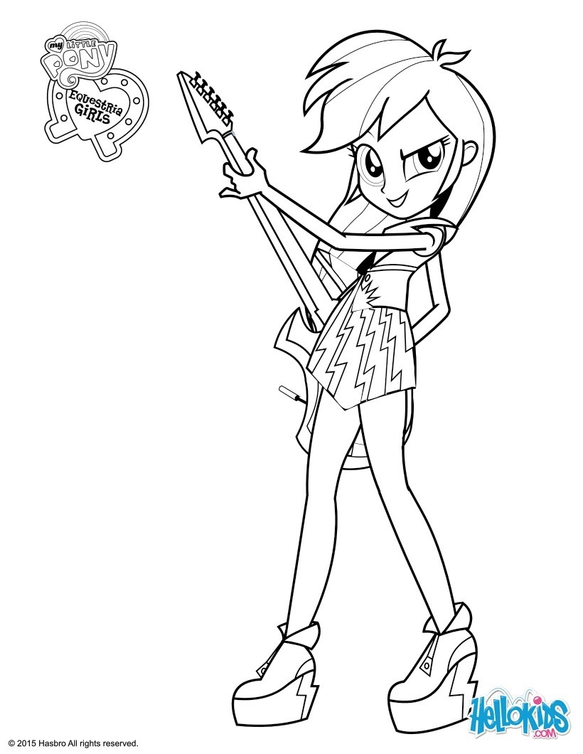 820x1060 Equestria Girls Rainbow Rocks Coloring Pages Free