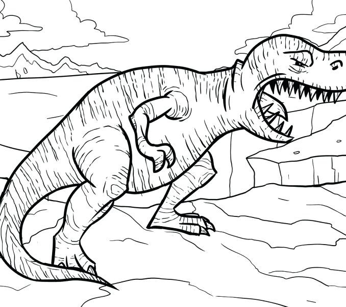 678x600 T Colouring Pictures Drawn Tyrannosaurus Coloring Page T Colouring