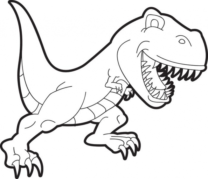 730x630 Cartoon T Rex Coloring Page For Preschoolers Animal Coloring