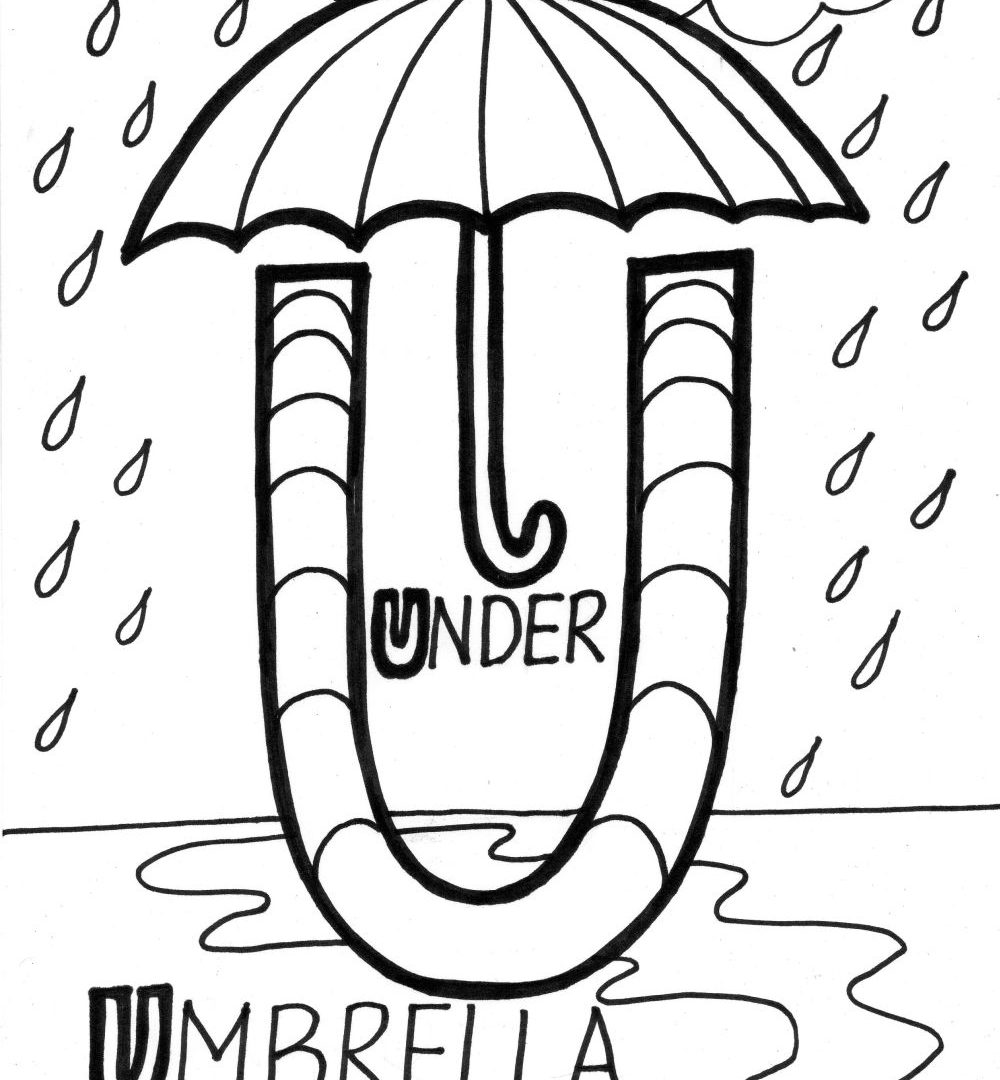 1000x1080 Letter U Coloring Page Cool Coloring Alphabet For Kids U