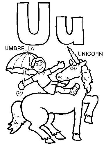 365x504 Letter U Coloring Sheet