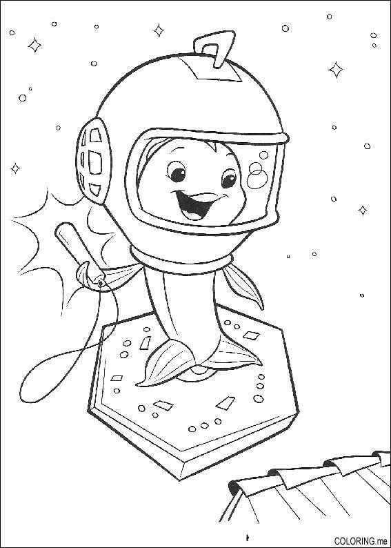 567x794 Coloring Page Chicken Little Fish Ufo
