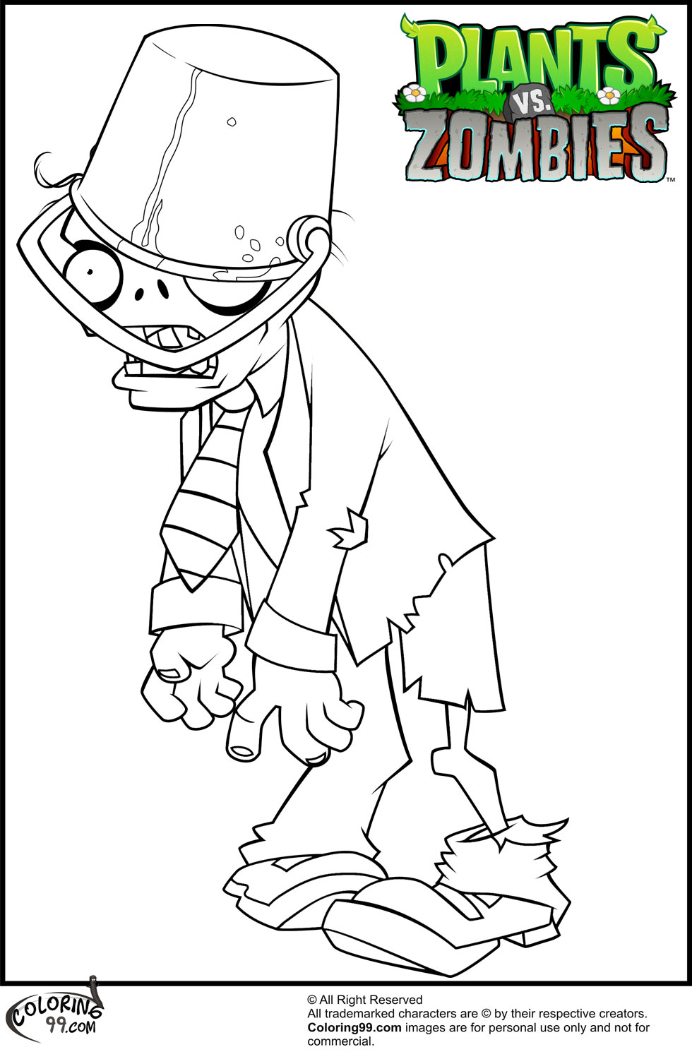 980x1500 Plants Vs Zombies Coloring Pages