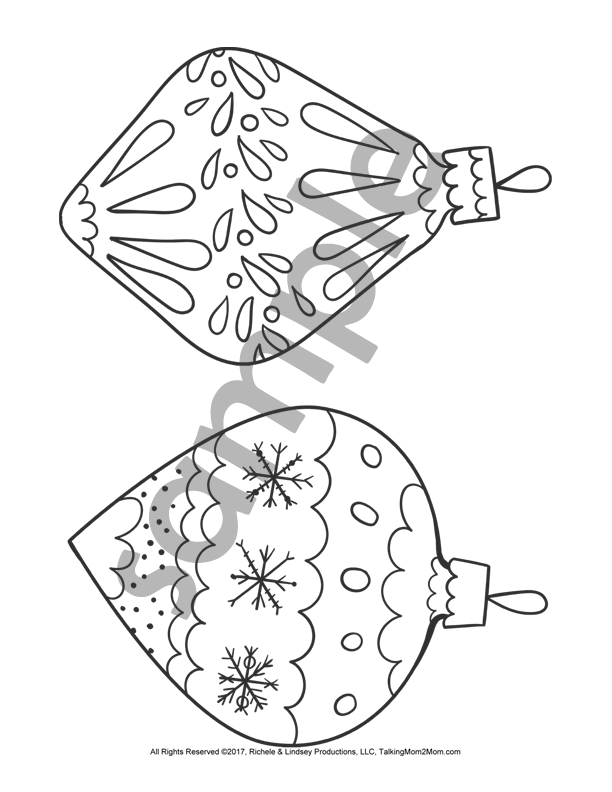 612x792 Christmas Ornaments And Silly Holiday Sweaters Coloring Activity