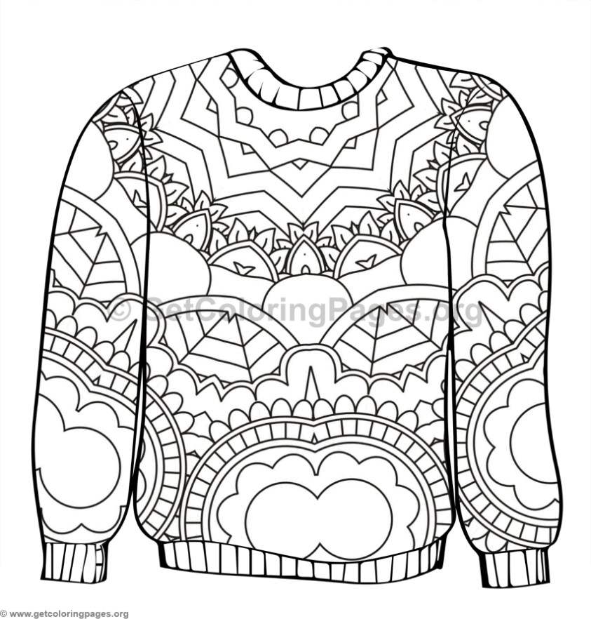 Ugly Christmas Sweater Coloring Page at GetDrawings | Free download