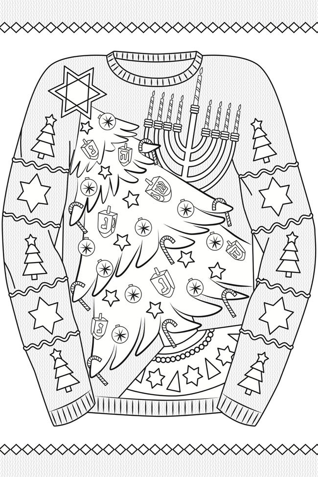 650x974 Creative Haven Ugly Holiday Sweaters Coloring Book