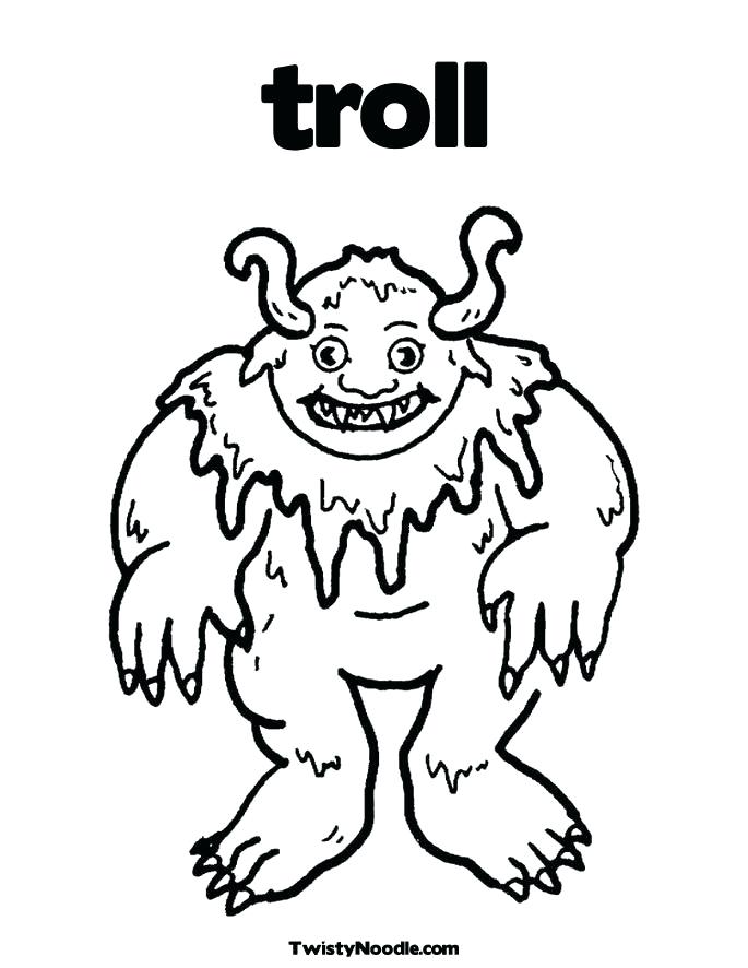 685x886 Ugly Duckling Coloring Pages Trolls Colouring Combs Ugly Troll