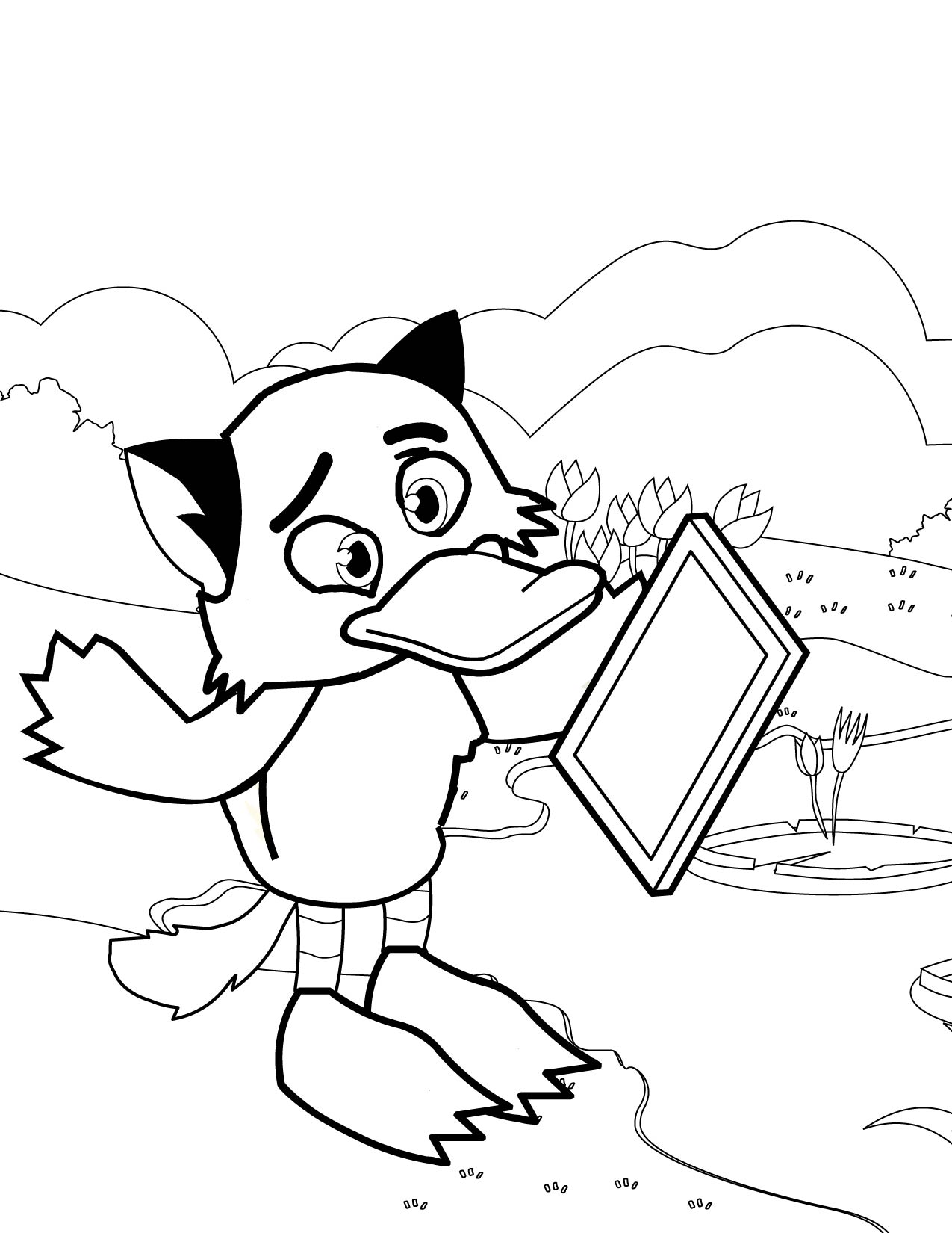 1275x1650 The Ugly Duckling Coloring Page