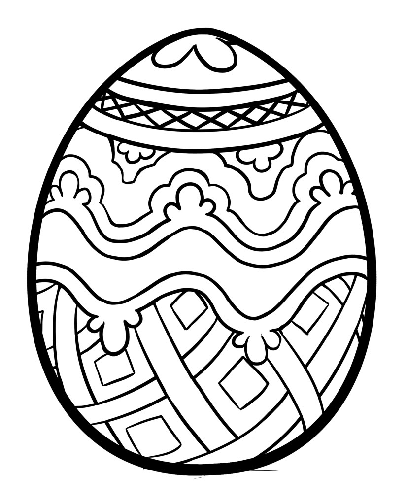826x1023 Easter Egg Coloring Pages