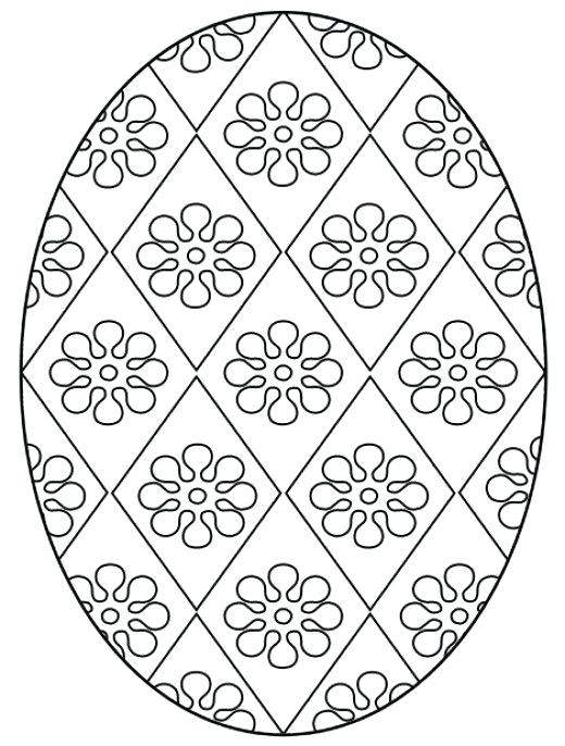 520x686 Egg Coloring Pages Another Flower Based Egg Coloring Page Ukraine