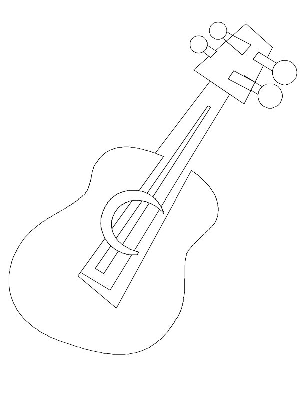 612x792 Guitar Coloring Pages