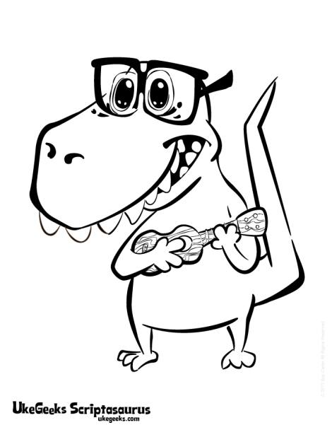 470x608 Ukulele Coloring Pages