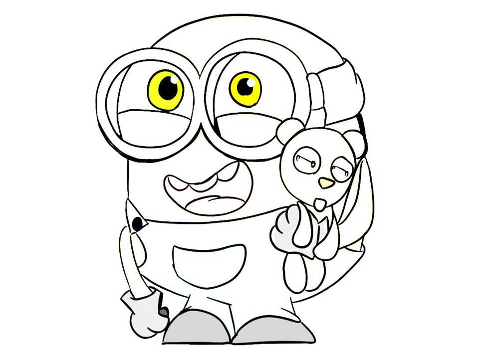960x720 Bob The Minion Coloring Pages New Minions Drawing