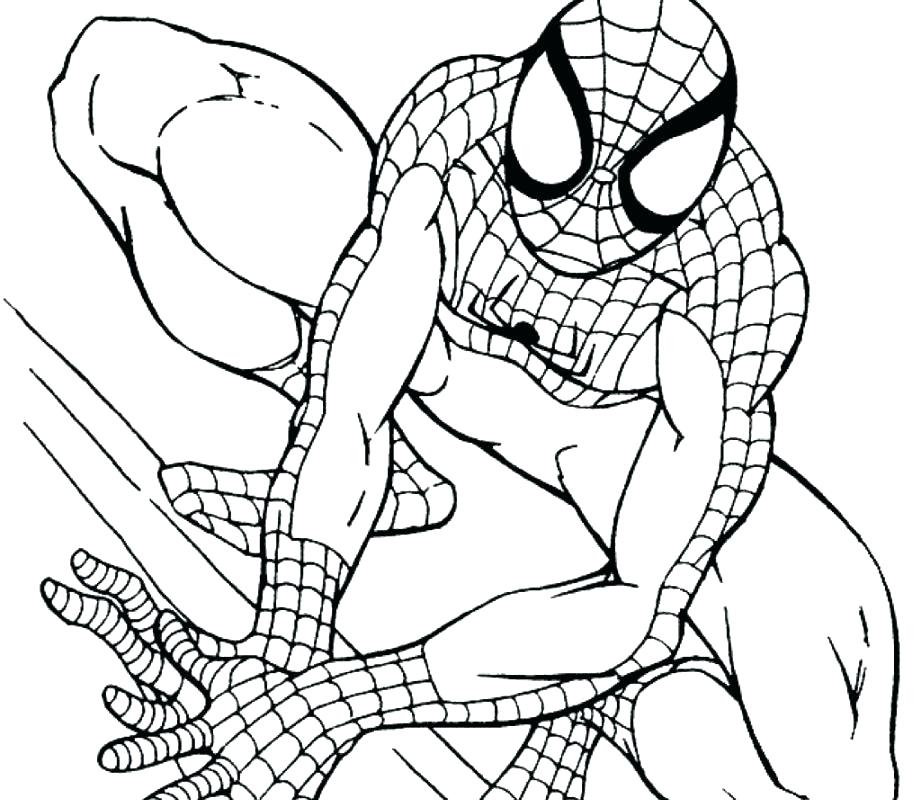 921x800 Spiderman Coloring Pictures Free