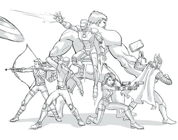 600x471 Coloring Pages Avengers The Avengers Defending The Earth Coloring