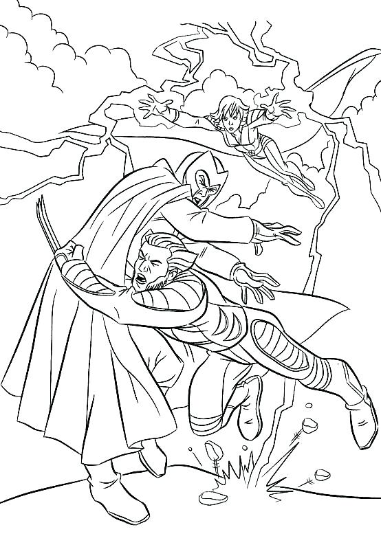 554x780 Coloring Pages Avengers Wolverine Coloring Page Fighting X Men