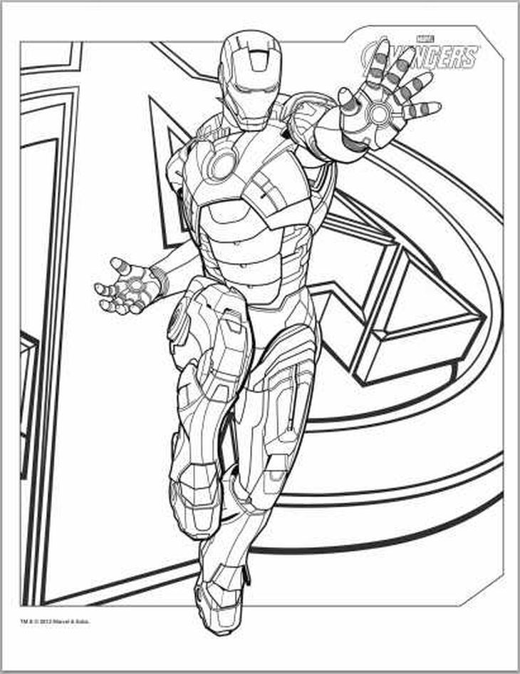 730x945 Iron Man From The Avengers Coloring Page Superheroes Coloring