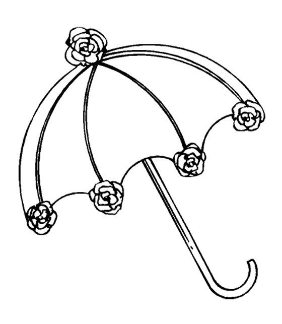 Umbrella Coloring Page