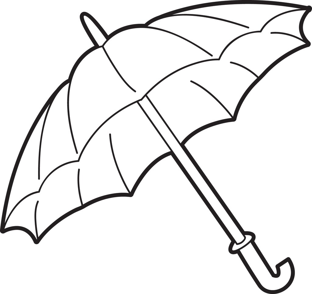 1024x966 Free, Printable Umbrella Coloring Page For Kids Supplyme