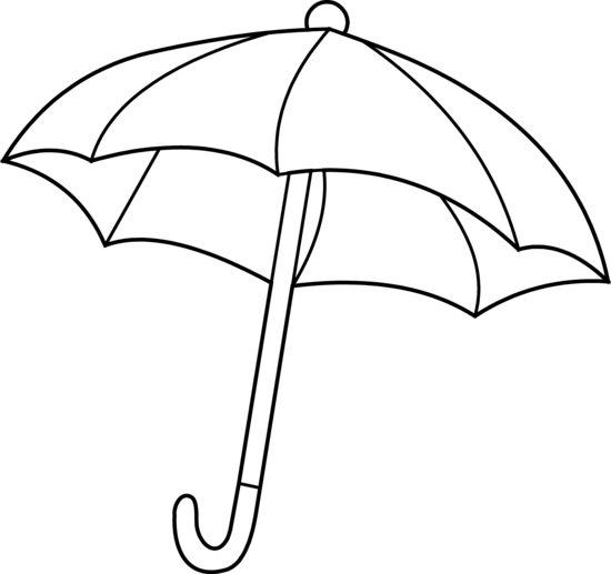 550x517 Umbrella Coloring Page