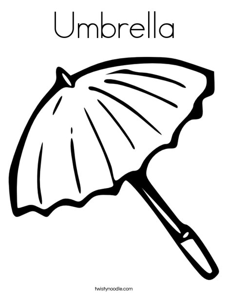 468x605 Umbrella Coloring Page