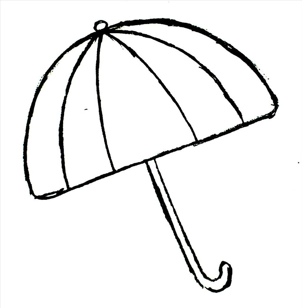 1023x1041 Umbrella Coloring Page