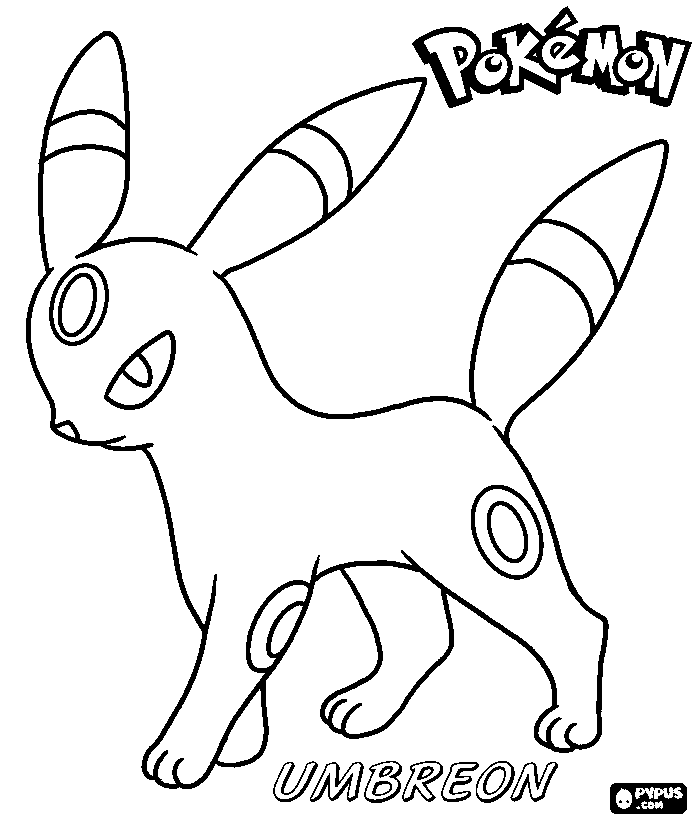 694x820 Umbreon Dark Type Pokemon Coloring Pages