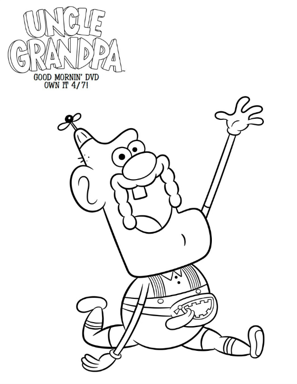 600x776 Free Uncle Grandpa Printable Coloring Page Printable Coloring