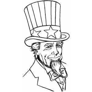 300x300 Serious Uncle Sam Coloring Page