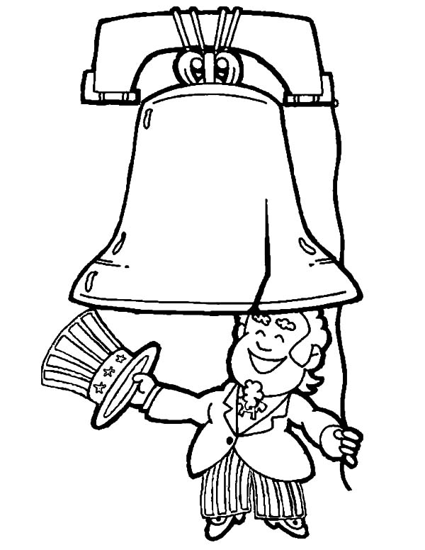 600x776 Uncle Sam Start To Ring The Liberty Bell Coloring Pages Batch