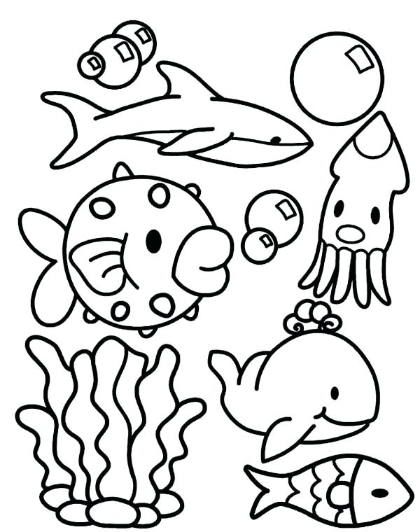 600x760 Ocean Coloring Pages Pdf Under The Sea Creatures Coloring Pages