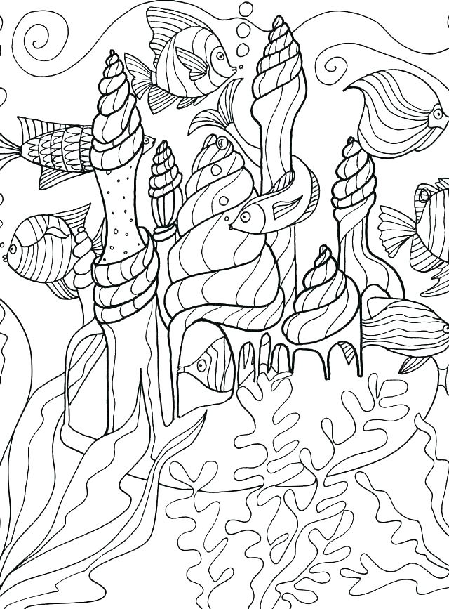 650x867 Under The Ocean Coloring Pages