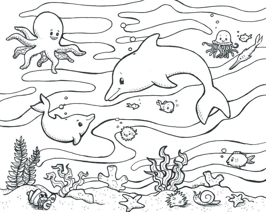 900x717 Reward Under The Sea Coloring Page Ocean Pages On Worksheets