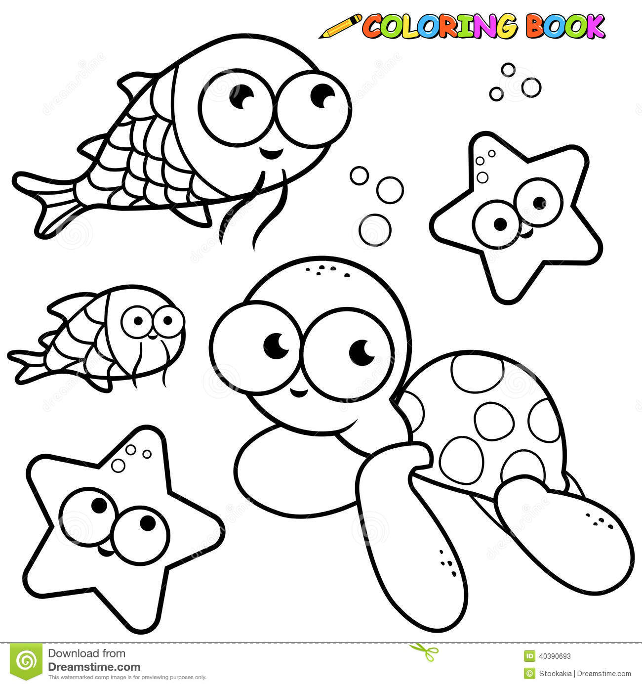 1300x1390 Sea Animals Clipart Coloring Pages