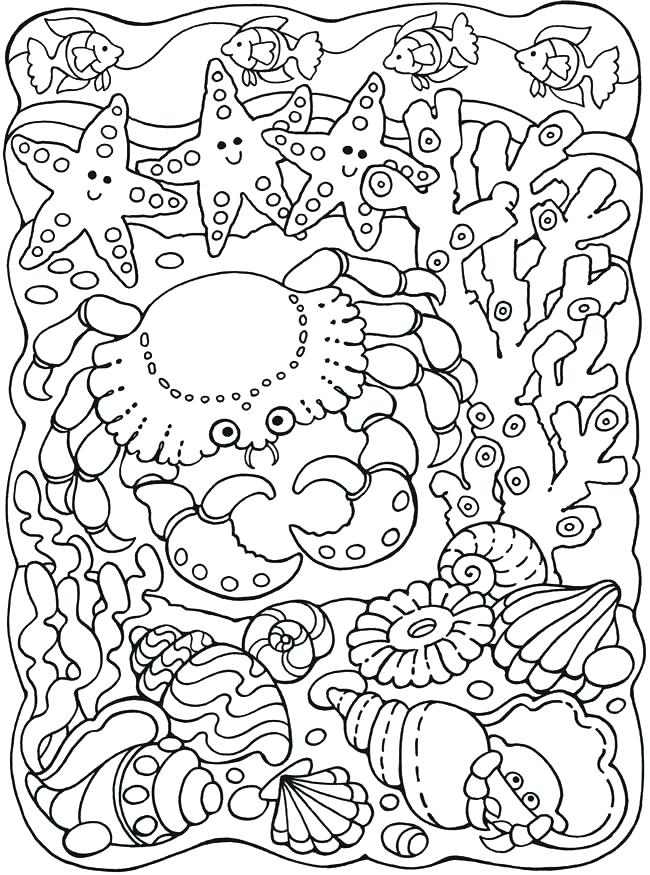 650x875 Marine Life Coloring Pages Sea Life Coloring Pages Large Size