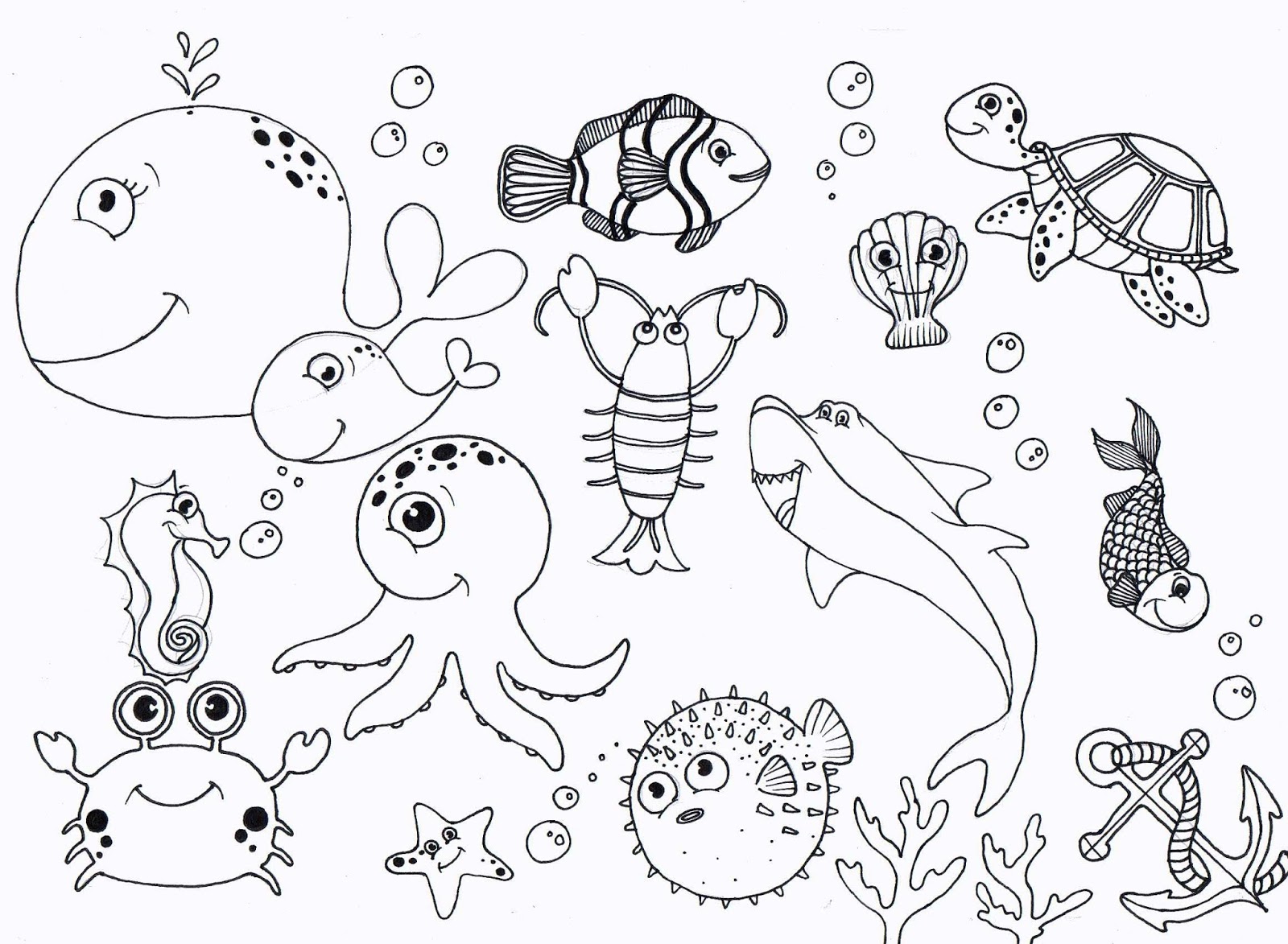 1600x1173 Under Sea Coloring Pages High Quality