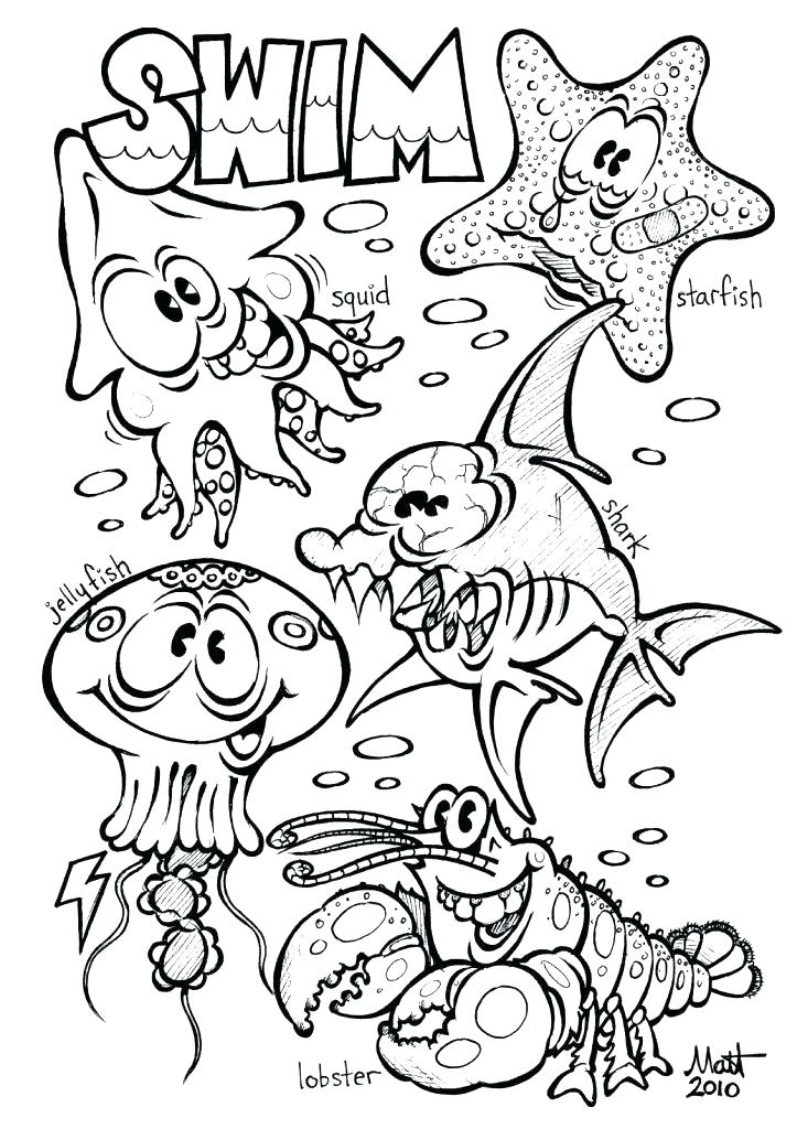 Under The Sea Printable Coloring Pages